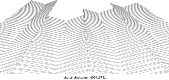 abstract architecture construction