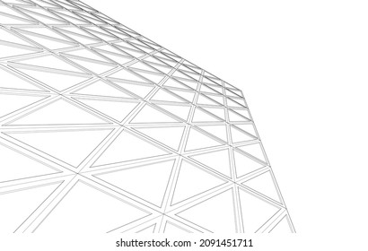 construcción de arquitectura abstracta dibujo 3d