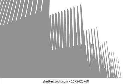 abstract architecture construction 3d vector illustration