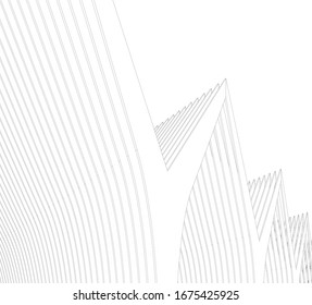 abstract architecture construction 3d vector illustration