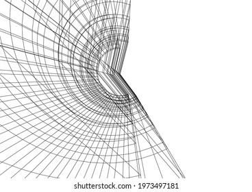 abstract architecture design 3d background