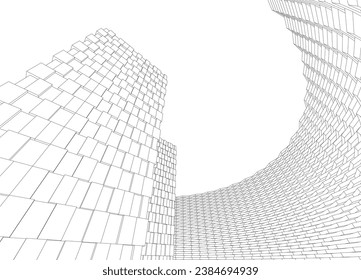 Abstract architecture design 3d background