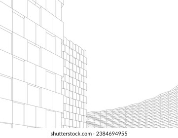 Abstract architecture design 3d background