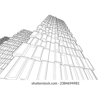 Abstract architecture design 3d background
