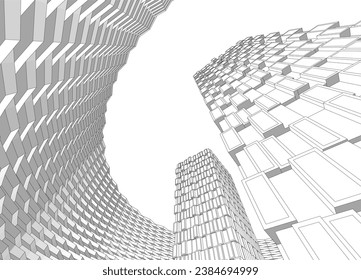 Abstract architecture design 3d background