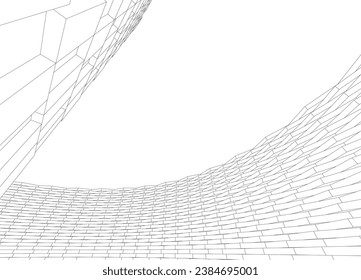 Abstraktes Architekturdesign, 3D-Hintergrund