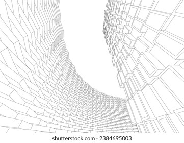 Abstract architecture design 3d background