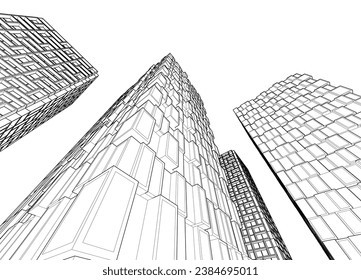 Abstraktes Architekturdesign, 3D-Hintergrund