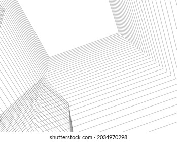 diseño de arquitectura abstracta dibujo 3d 