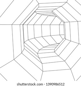 abstract architecture, design. 3d geometry.