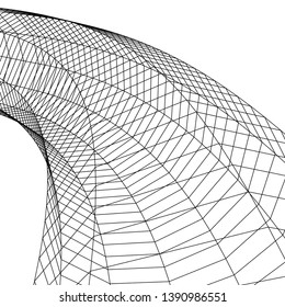 abstract architecture, design. 3d geometry.