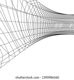 abstract architecture, design. 3d geometry.