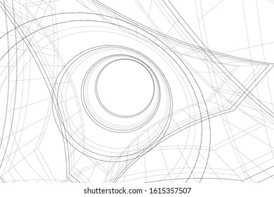 abstract architecture design 3d illustration