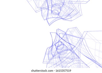 abstract architecture design 3d illustration