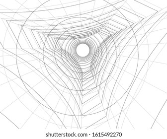 abstract architecture design 3d illustration