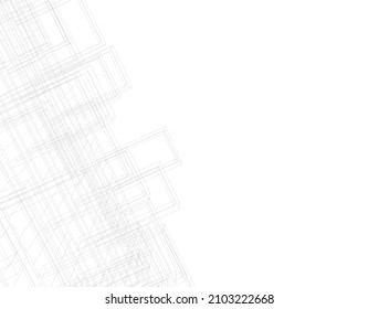 Diseño de arquitectura abstracta ilustración 3d