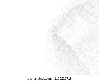 Diseño de arquitectura abstracta ilustración 3d