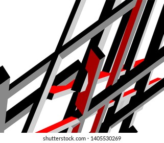 abstract architecture design 3d vector