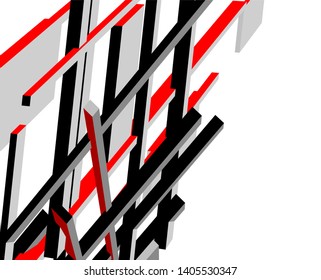abstract architecture design 3d vector