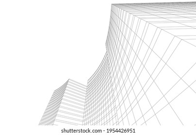  diseño de arquitectura abstracta vista 3d