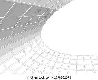 abstract architecture design background 3d illustration