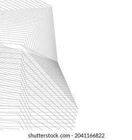 diseño de arquitectura abstracta dibujo digital 3d
