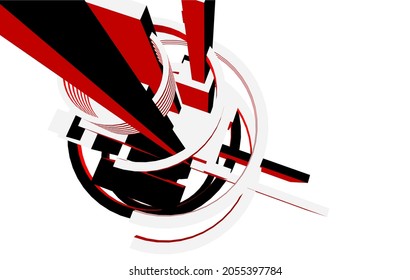 Abstract architecture design digital 3d drawing