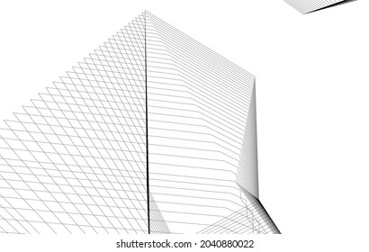 abstract architecture design digital drawing