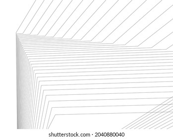 abstract architecture design digital drawing