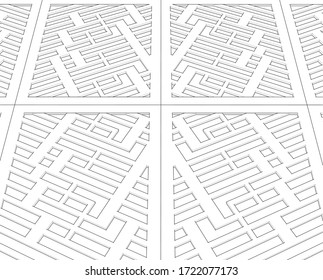 abstract architecture design facade decor texture 3d illustration
