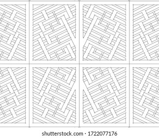 abstract architecture design facade decor texture 3d illustration