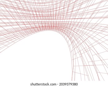 abstract architecture design vector drawing