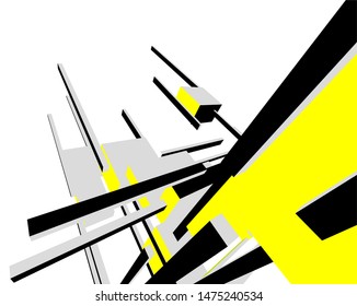 abstract architecture design, vector illustration