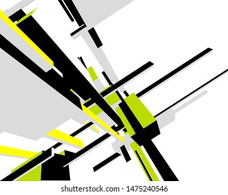 abstract architecture design, vector illustration
