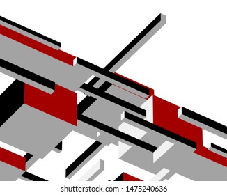 abstract architecture design, vector illustration