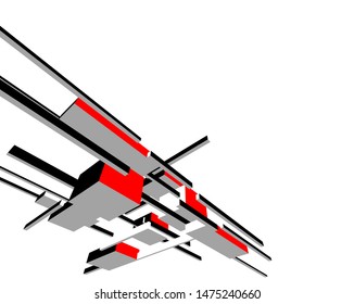 abstract architecture design, vector illustration