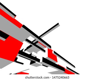 abstract architecture design, vector illustration
