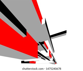 abstract architecture design, vector illustration