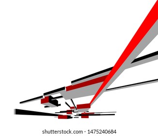 abstract architecture design, vector illustration