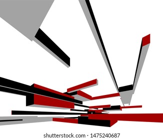 abstract architecture design, vector illustration