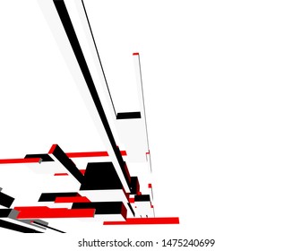 abstract architecture design, vector illustration