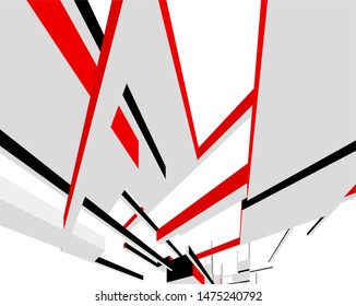 abstract architecture design, vector illustration
