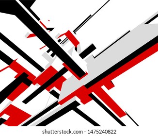 abstract architecture design, vector illustration