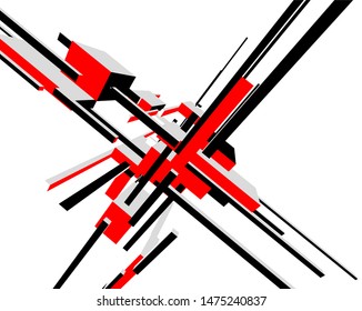 abstract architecture design, vector illustration