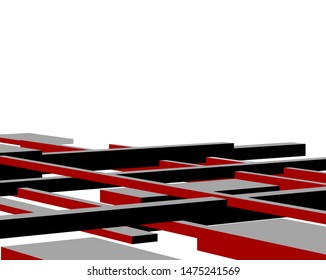 abstract architecture design, vector illustration