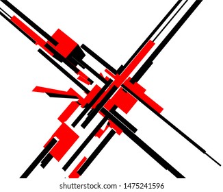 abstract architecture design, vector illustration