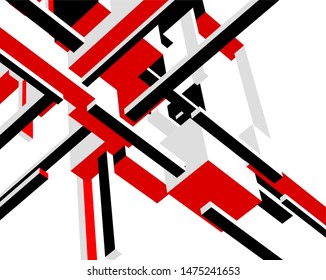 abstract architecture design, vector illustration