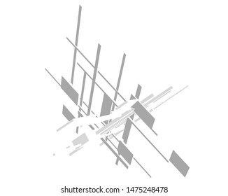 abstract architecture design, vector illustration