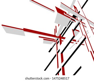 abstract architecture design, vector illustration