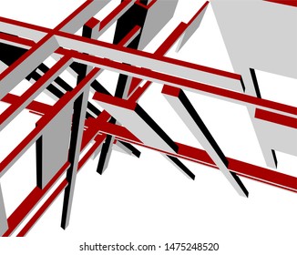 abstract architecture design, vector illustration